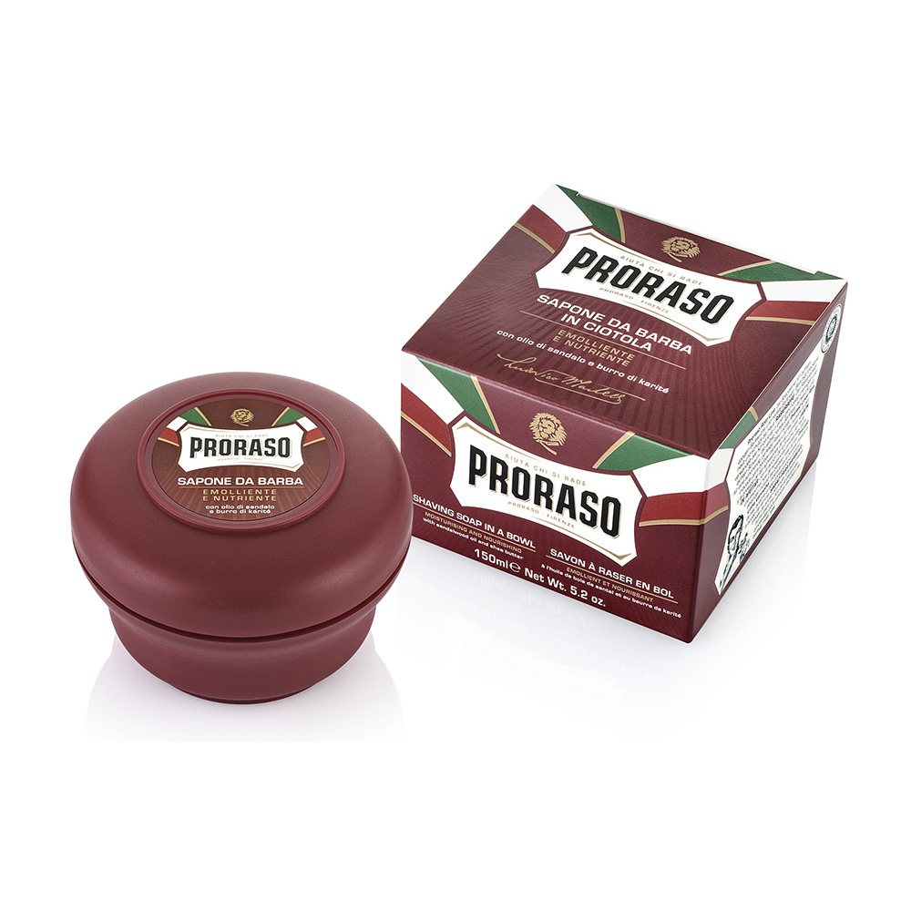 Proraso Shaving Soap Tub Sandalwood Red 150ml