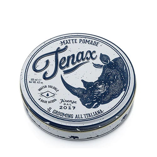 Tenax matte pomade tin for natural finish hairstyle