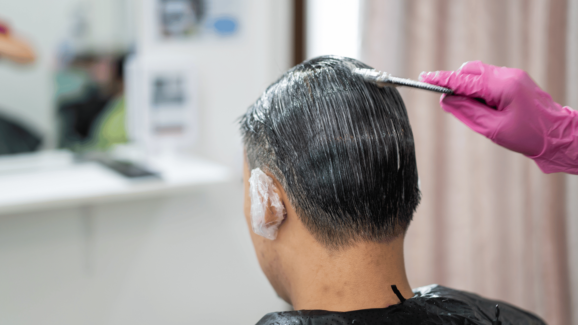 Men's hair colouring service at Davilia Barbershop